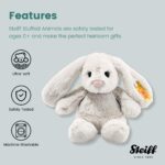 Steiff Hoppie Hase 18 cm hellgrau, Plüschtier Hase mit Schlappohren, Soft Cuddly Friends, flauschiges Stofftier zum Kuscheln - Image 3