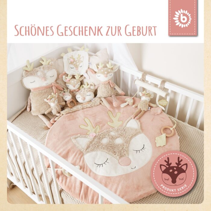 Bieco Kuscheltier Reh Ella mit Rassel | Baby Kuscheltier ab 0 Monate Stofftier Baby Plüschtier Reh rentier - Image 3