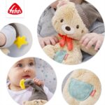 Fehn Kuscheltier Bär Bruno – Weicher Teddybär für Neugeborene als Einschlafhilfe - Stofftier zum Greifen, Fühlen - Image 4