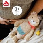 Fehn Kuscheltier Bär Bruno – Weicher Teddybär für Neugeborene als Einschlafhilfe - Stofftier zum Greifen, Fühlen - Image 5
