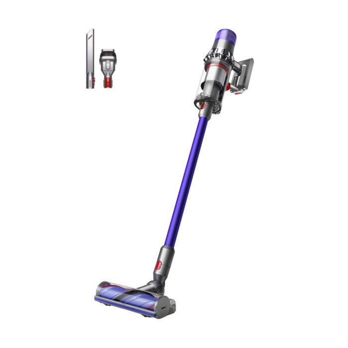 Dyson V11™ Fluffy kabelloser Staubsauger (Nickel/Rot) V11™ Fluffy kabelloser Staubsauger, 185 Airwatt, 60 Minuten Laufzeit, Haarentwirrungstechnologie, Hand- und Bodenstaubsauger