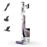 Shark Detect Basis Clean & Empty Akku-Staubsauger mit Absaugstation, bis 60 Min. Laufzeit, kabellos, für Tierhaare, Allergiker, Teppich & Hartböden, mit LED-Licht, 1 Aufsatz, weiß, IW3612AMZEU