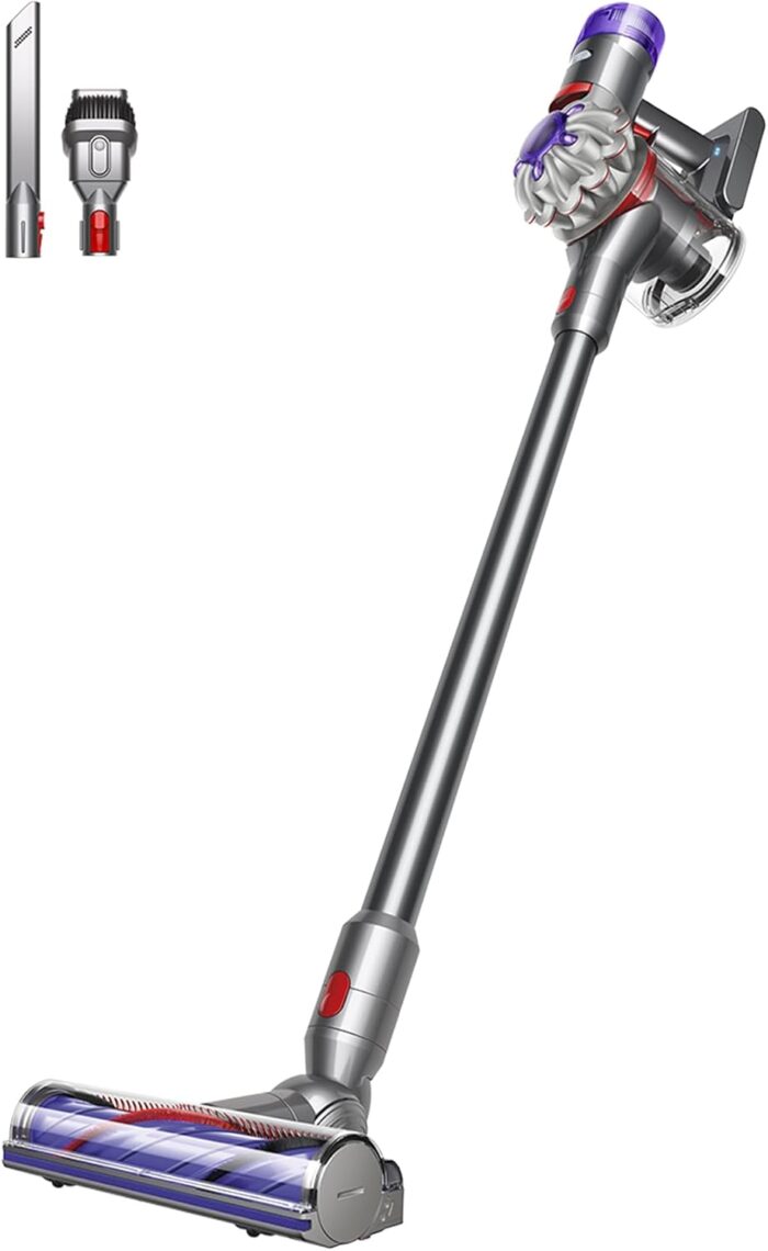 Dyson V8 Advanced Kabelloser Staubsauger, 130 AW, bis zu 40 Min Laufzeit, Motorbar mit Haarentwirrungstechnologie, entfernt Tierhaare, Hand- und Bodenstaubsauger
