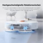 Xiaomi Robot Vacuum X20+ Saugroboter mit Absaugstation und 4L/4L Frisch- & Altwassertank - 2 rotierende, Auto-Trocknung Wischmops, Bis 280m² wischen, 6000Pa Saugkraft, LDS-Navigation, Alle Bodentypen