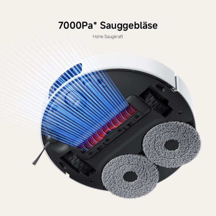 Xiaomi Robot Vacuum X20 Pro – 7000 Pa Saugleistung, duales Moppsystem, 75 Tage Staubbehälterkapazität, 4 Reinigungsmodi und 5200mAh Akku für eine gründliche und smarte Reinigung im Haushalt