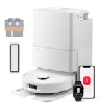 roborock Qrevo S5V Saugroboter mit Wischfunktion&Hebarem Wischmopp, 12.000Pa Saugkraft, Zero-Tangle System, Warmlufttrocknung, Intelligente Hindernisvermeidung, Multifunktions-Dockingstation (Schwarz)