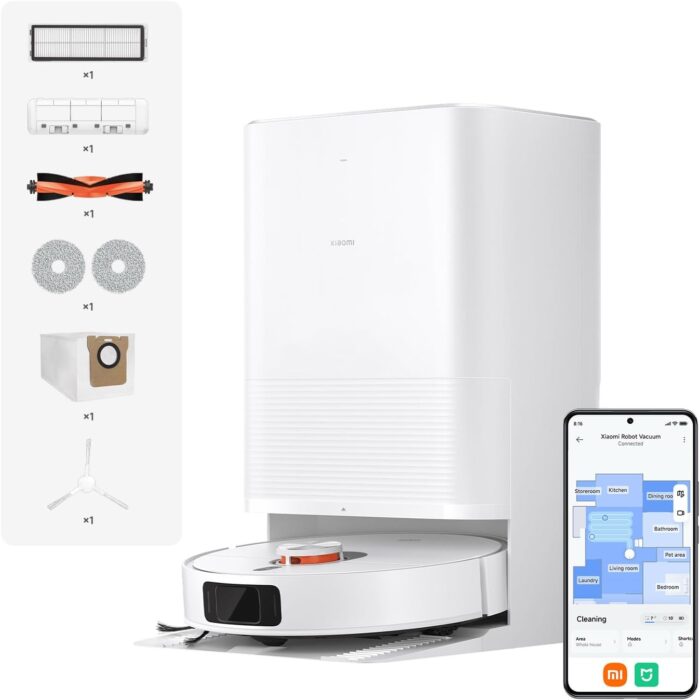 Xiaomi Robot Vacuum X20 Pro – 7000 Pa Saugleistung, duales Moppsystem, 75 Tage Staubbehälterkapazität, 4 Reinigungsmodi und 5200mAh Akku für eine gründliche und smarte Reinigung im Haushalt