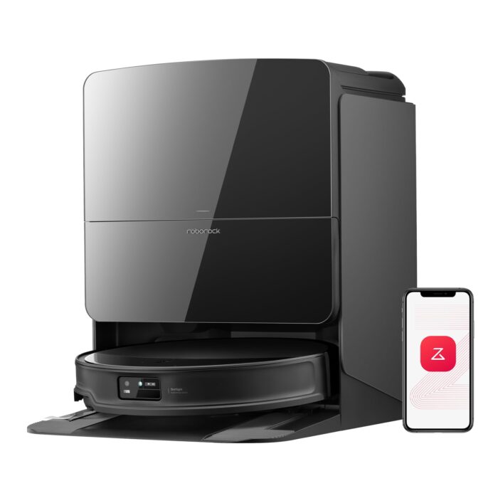 roborock Saros 10R Set Saugroboter mit Wischfunktion&angebbarem Wischmopp, 22.000 Pa HyperForce Saugkraft, 7,98cm Ultra-Slim Design, StarSight System 2.0, Zero-Tangle System (Mit 2 Wischmopps)