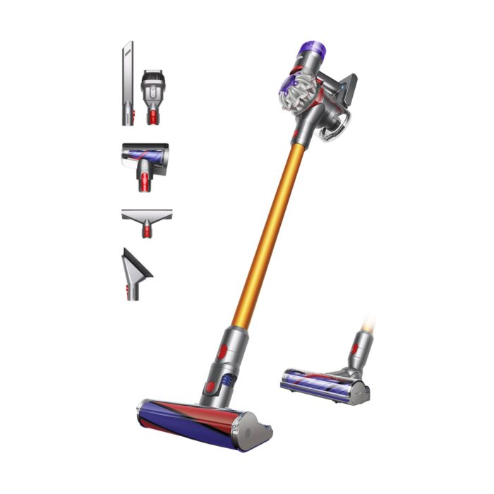 Dyson V8 Advanced Kabelloser Staubsauger, 130 AW, bis zu 40 Min Laufzeit, Motorbar mit Haarentwirrungstechnologie, entfernt Tierhaare, Hand- und Bodenstaubsauger