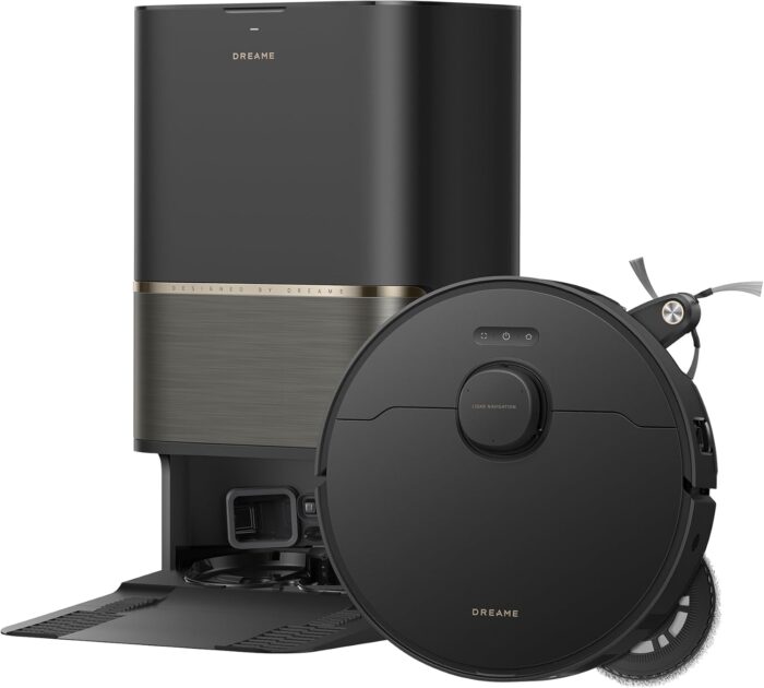 dreame L50s Pro Ultra Saugroboter mit Wischfunktion 100 Tage automatische Leerung, Mopp-Selbstreinigung bei hoher Hitze, 30.000 Pa Saugkraft, Ecken- und Kantenreinigung, Entwirrbürste