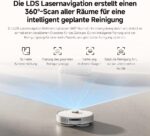 Xiaomi Robot Vacuum X20+ Saugroboter mit Absaugstation und 4L/4L Frisch- & Altwassertank - 2 rotierende, Auto-Trocknung Wischmops, Bis 280m² wischen, 6000Pa Saugkraft, LDS-Navigation, Alle Bodentypen