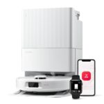 roborock Qrevo Serie Saugroboter mit Wischfunktion&Hebarem Wischmopp, 8000Pa Saugkraft(verbessert von Qrevo S), Anti-Verfilzungs-Seitenbürste, Hindernisvermeidung, All-in-One Dock, Schwarz(QV 35A)