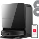 roborock Saros 10R Set Saugroboter mit Wischfunktion&angebbarem Wischmopp, 22.000 Pa HyperForce Saugkraft, 7,98cm Ultra-Slim Design, StarSight System 2.0, Zero-Tangle System (Mit 2 Wischmopps)