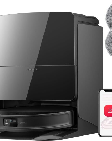 roborock Saros 10R Set Saugroboter mit Wischfunktion&angebbarem Wischmopp, 22.000 Pa HyperForce Saugkraft, 7,98cm Ultra-Slim Design, StarSight System 2.0, Zero-Tangle System (Mit 2 Wischmopps)