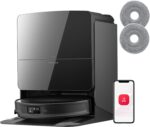 roborock Saros 10R Set Saugroboter mit Wischfunktion&angebbarem Wischmopp, 22.000 Pa HyperForce Saugkraft, 7,98cm Ultra-Slim Design, StarSight System 2.0, Zero-Tangle System (Mit 2 Wischmopps)