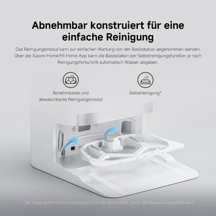 Xiaomi Robot Vacuum X20+ Saugroboter mit Absaugstation und 4L/4L Frisch- & Altwassertank - 2 rotierende, Auto-Trocknung Wischmops, Bis 280m² wischen, 6000Pa Saugkraft, LDS-Navigation, Alle Bodentypen