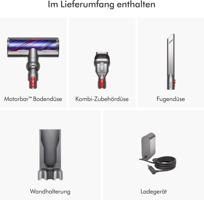 Dyson V8 Advanced Kabelloser Staubsauger, 130 AW, bis zu 40 Min Laufzeit, Motorbar mit Haarentwirrungstechnologie, entfernt Tierhaare, Hand- und Bodenstaubsauger