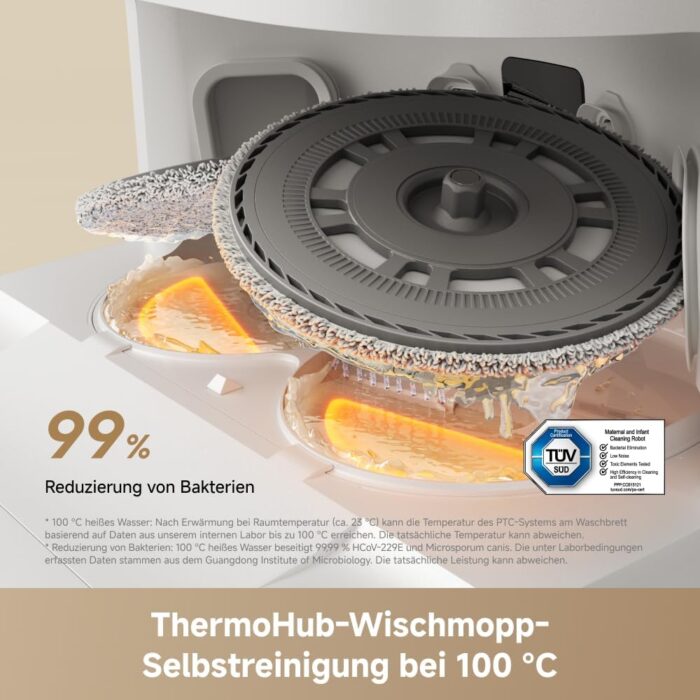 dreame L50 Ultra AE Saug- und Wischroboter Mit automatischer Entleerung und Wischmopp-Selbstreinigung bei 100 °C, 28.000 Pa Saugkraft, Hindernisvermeidung und 360°-Navigation