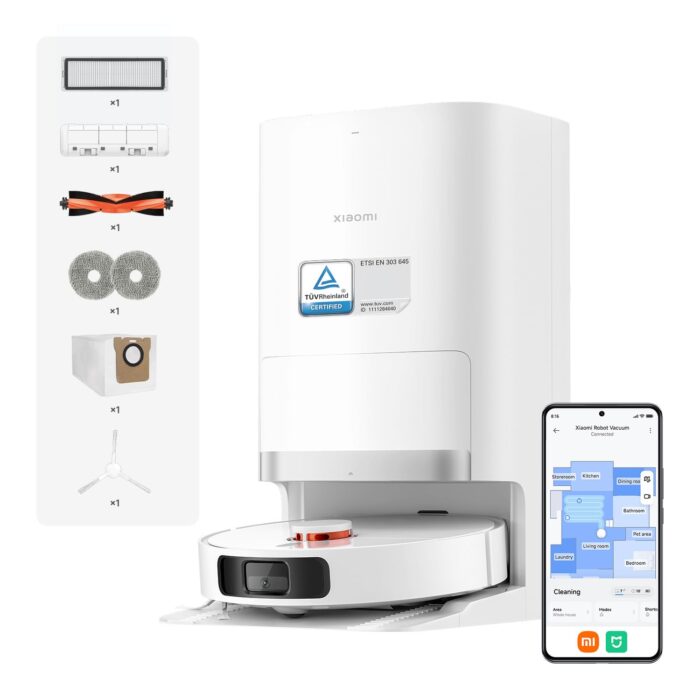 Xiaomi Robot Vacuum X20 Pro – 7000 Pa Saugleistung, duales Moppsystem, 75 Tage Staubbehälterkapazität, 4 Reinigungsmodi und 5200mAh Akku für eine gründliche und smarte Reinigung im Haushalt