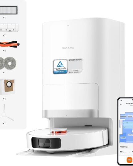 Xiaomi Robot Vacuum X20+ Saugroboter mit Absaugstation und 4L/4L Frisch- & Altwassertank - 2 rotierende, Auto-Trocknung Wischmops, Bis 280m² wischen, 6000Pa Saugkraft, LDS-Navigation, Alle Bodentypen