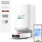 Xiaomi Robot Vacuum X20+ Saugroboter mit Absaugstation und 4L/4L Frisch- & Altwassertank - 2 rotierende, Auto-Trocknung Wischmops, Bis 280m² wischen, 6000Pa Saugkraft, LDS-Navigation, Alle Bodentypen