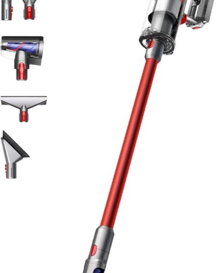 Dyson V11™ Fluffy kabelloser Staubsauger (Nickel/Rot) V11™ Fluffy kabelloser Staubsauger, 185 Airwatt, 60 Minuten Laufzeit, Haarentwirrungstechnologie, Hand- und Bodenstaubsauger