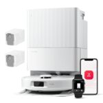 roborock Qrevo Serie Saugroboter mit Wischfunktion&Hebarem Wischmopp, 8000Pa Saugkraft(verbessert von Qrevo S), Anti-Verfilzungs-Seitenbürste, Hindernisvermeidung, All-in-One Dock, Schwarz(QV 35A)