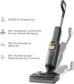 roborock F25 BX Nass Trockensauger, 180° Flach absenkbar, Kabelloser Staubsauger und Mopp in einem mit 20.000 Pa, 90°C Heißluft-Schnelltrocknen & Hochtemperatur-Selbstreinigung, kein Verheddern