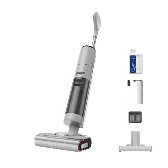 dreame H12 Pro FlexReach Nass- und Trockensauger, Flaches 180°-Design, Trocknung in 5 Minuten, 18.000 Pa Saugkraft, 90 °C Heißwäsche, Doppel-Kantenreinigung, Reinigung in 50 Minuten