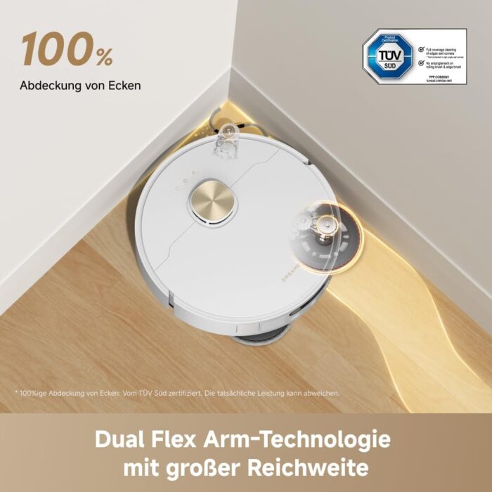 dreame L50 Ultra AE Saug- und Wischroboter Mit automatischer Entleerung und Wischmopp-Selbstreinigung bei 100 °C, 28.000 Pa Saugkraft, Hindernisvermeidung und 360°-Navigation