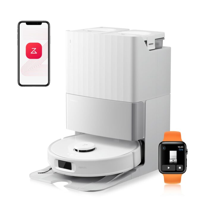 roborock Qrevo Edge S5A Saugroboter mit Wischfunktion,Dual Anti-Tangle-System,18.500Pa,FlexiArm Design Kantenreinigung, Hebarem Wischmopp,75℃ Heißwasser-Moppwäsche (Schwarz)