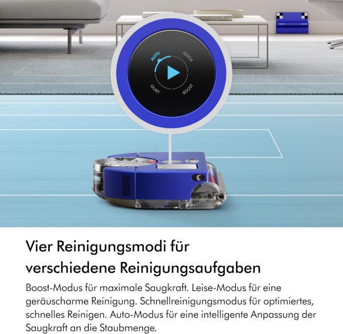 Dyson 360 Vis NAV™ Saugroboter, Vollbreite Bürste, entwickelt für alle Bodenarten (Blau/Nickel)