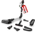 Bosch Akku-Staubsauger Unlimited 7 BSS711W, kabelloser Handstaubsauger, beutellos, Wechselakku, Knickrohr, Hygiene-Filter, 10 Jahre Motorgarantie, XXL-Polsterdüse, LED-Beleuchtung, Turbostufe, weiß