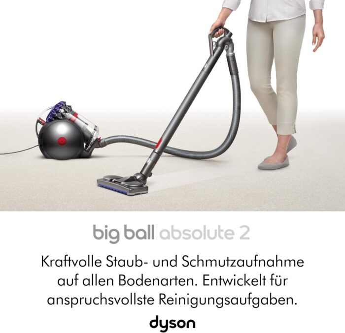 Dyson Big Ball™ Absolute 2 Bodenstaubsauger, 19 kompakte Zyklone für maximale Schmutzaufnahme, für Allen Böden