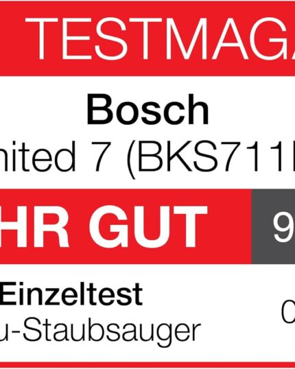 Bosch Akku-Staubsauger Unlimited 7 BKS711MTB, kabelloser Handstaubsauger, beutellos, Wechselakku, Knickrohr, Hygiene-Filter, 10 Jahre Motorgarantie, Mini-Turbo-Düse, LED-Beleuchtung, Turbostufe, weiß