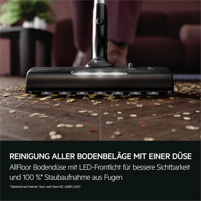 AEG Ultimate 8000 Staubsauger mit Beutel, Testsieger der Stiftung Warentest, hohe Saugleistung, Auto-Modus, Alle Böden, 48% Recyclingkunststoff, 3in1 Düse, HEPA-Filtration, 12m, LED-Licht, AB81U1SW