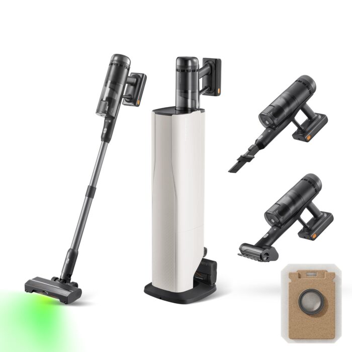 roborock H60 Hub Ultra Akku Staubsauger mit Absaugstation, 210AW kraftvolle Saugleistung, 90 Min. maximale Laufzeit, Staubsauger kabellos, Anti-Tangle Bürste für Teppiche, Hartböden, Tierhaare, Auto