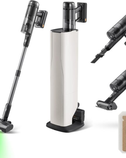 roborock H60 Hub Ultra Akku Staubsauger mit Absaugstation, 210AW kraftvolle Saugleistung, 90 Min. maximale Laufzeit, Staubsauger kabellos, Anti-Tangle Bürste für Teppiche, Hartböden, Tierhaare, Auto