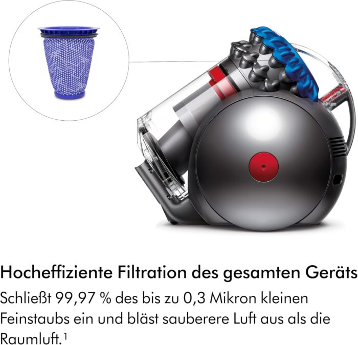 Dyson Big Ball™ Absolute 2 Bodenstaubsauger, 19 kompakte Zyklone für maximale Schmutzaufnahme, für Allen Böden