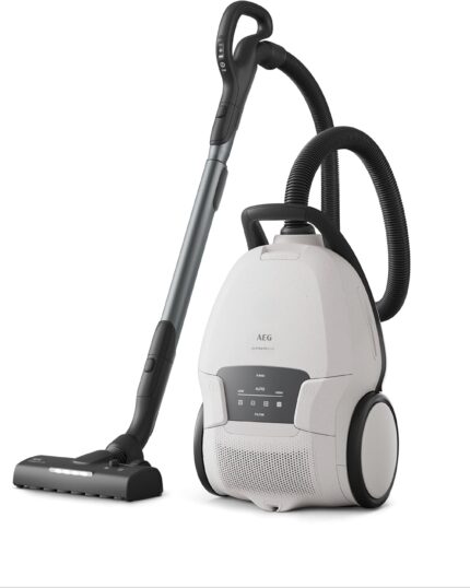 AEG Ultimate 8000 Staubsauger mit Beutel, Testsieger der Stiftung Warentest, hohe Saugleistung, Auto-Modus, Alle Böden, 48% Recyclingkunststoff, 3in1 Düse, HEPA-Filtration, 12m, LED-Licht, AB81U1SW
