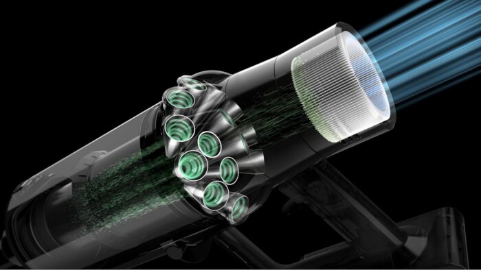 Dyson Cyclone V10 Submarine™ kabelloser Nass‑ und Trockensauger – 150 Air Watt, 60 Min Laufzeit, Hart- und Teppichboden, Kombi-Zubehör