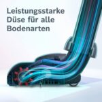 Bosch Akku-Staubsauger Unlimited Serie 8 ProPower BSS81POW1, kabelloser Handstaubsauger, beutellos, Hygiene-Filter, hohe Saugleistung, Lange Laufzeit, XXL-Polsterdüse, Fugendüse, schwarz
