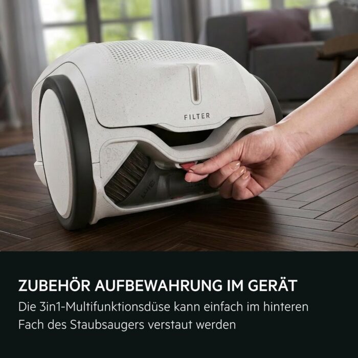 AEG Ultimate 8000 Staubsauger mit Beutel, Testsieger der Stiftung Warentest, hohe Saugleistung, Auto-Modus, Alle Böden, 48% Recyclingkunststoff, 3in1 Düse, HEPA-Filtration, 12m, LED-Licht, AB81U1SW