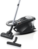 Bosch Staubsauger beutellos ProSilence Serie 8 BGS7MS64, Bodenstaubsauger, leise, Hygiene-Filter, Bodendüse für Parkett, Teppich, Fliesen, Starke Saugleistung, langes Kabel, 800 W, schwarz