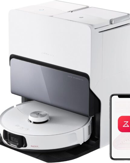 roborock S8 MaxV Ultra Saugroboter mit Wischfunktion&Hebarem Wischmopp, Umfangreiche Reinigung Durch die ausfahrbaren Seitenbürste, 10.000 Pa, 60 °C Heißwasser-Moppwäsche, All-in-One-Dock