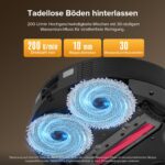 roborock QV 35S-Set Saugroboter mit Wischfunktion, 10.000 Pa HyperForce Saugkraft, Anti-Tangle-Bürsten, Anhebbare Schleudermopps, Intelligente Hindernisvermeidung, All-in-One Dock (Schwarz)