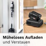 Bosch Akku-Staubsauger Unlimited 7 BSS715CARP, kabellos, Knickrohr, Hygiene-Filter, 10 Jahre Motorgarantie, 5.0 Ah Akku, Schnellladegerät, XXL-Polsterdüse, Turbostufe, Made in Germany, weiß