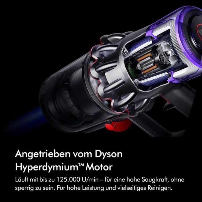 Dyson V11™ Fluffy kabelloser Staubsauger (Nickel/Rot) V11™ Fluffy kabelloser Staubsauger, 185 Airwatt, 60 Minuten Laufzeit, Haarentwirrungstechnologie, Hand- und Bodenstaubsauger