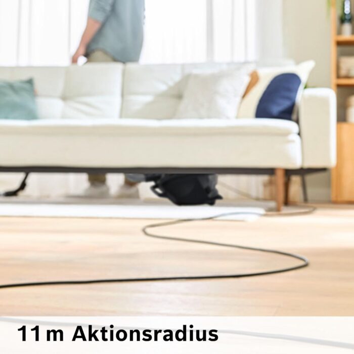 Bosch Staubsauger beutellos ProSilence Serie 8 BGS7MS64, Bodenstaubsauger, leise, Hygiene-Filter, Bodendüse für Parkett, Teppich, Fliesen, Starke Saugleistung, langes Kabel, 800 W, schwarz