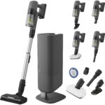 AEG Serie 8000 Akku Staubsauger, Kabellos, Alle Böden, AutoModus, bis zu 99% Staubaufnahme, bis zu 50 min Laufzeit, Einfache Handhabung, Entnehmbarer 25 V Akku, Zubehör, Weiß, AP82UB25SH